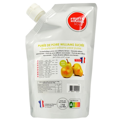 Fruits Rouge Pear Puree 10% Sugar - 1kg